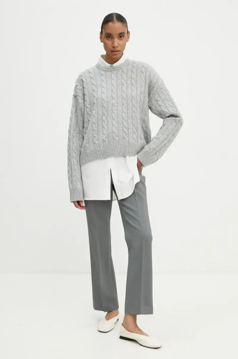 maglione in misto lana Quito donna colore grigio 2245340456 miniatura 2