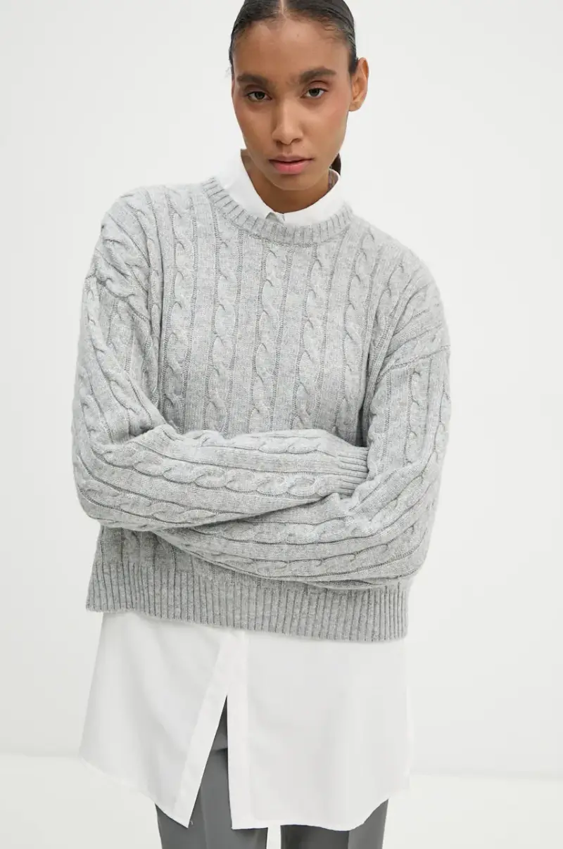 maglione in misto lana Quito donna colore grigio 2245340456 miniatura 5
