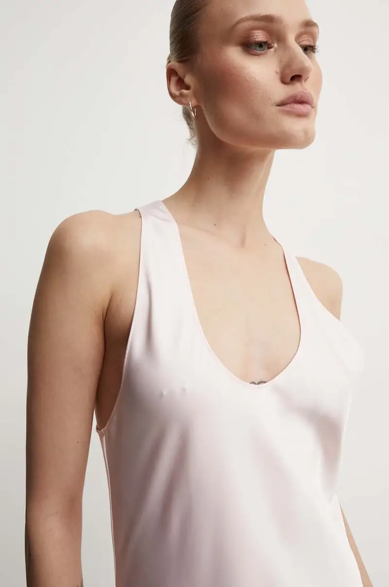 vestito Amalian - Heavy Satin colore rosa 2244125279 miniatura 5