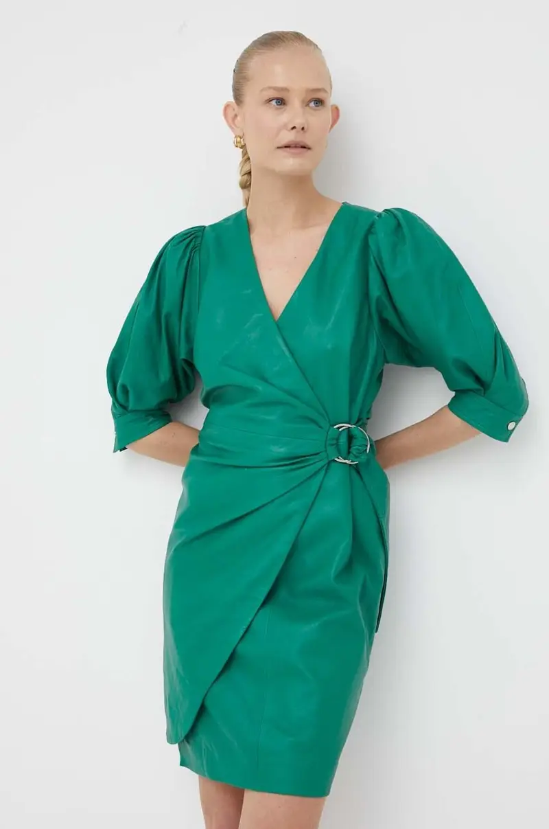 vestito in pelle Verde