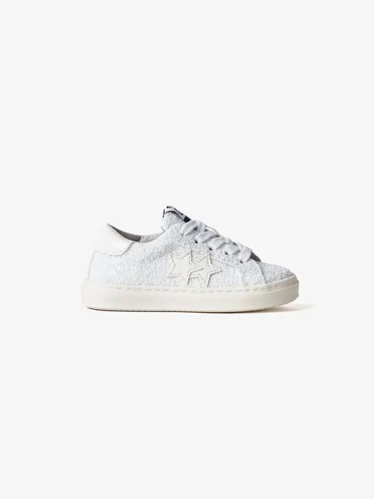 sneakers kids glitter bianca