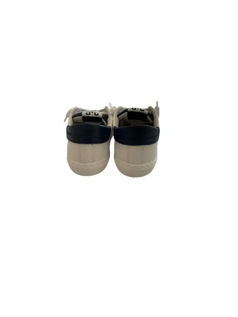 2stars scarpe bianche bambino in pelle con dettagli blu navy miniatura 2