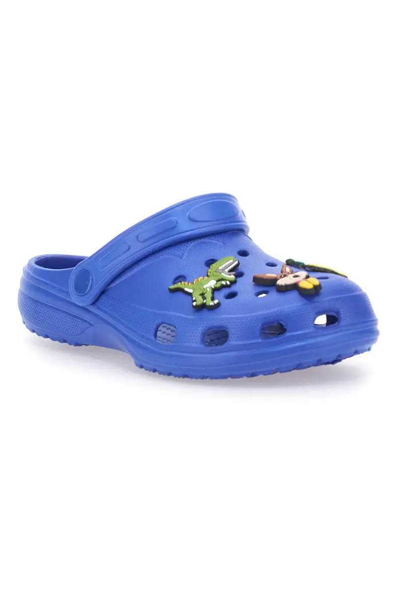 Ciabatte Clog blu con applicazioni dinosauri 2T2L 726 [BLUE] miniatura 2