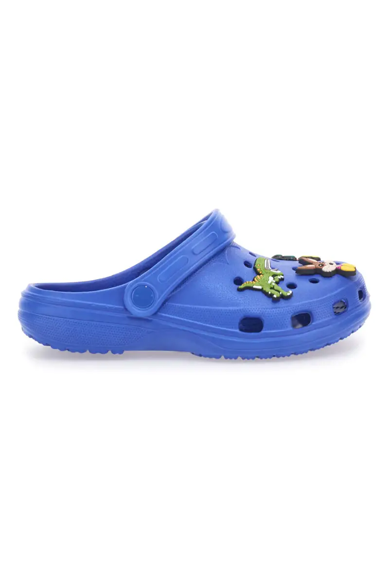 Ciabatte Clog blu con applicazioni dinosauri 2T2L 726 [BLUE]