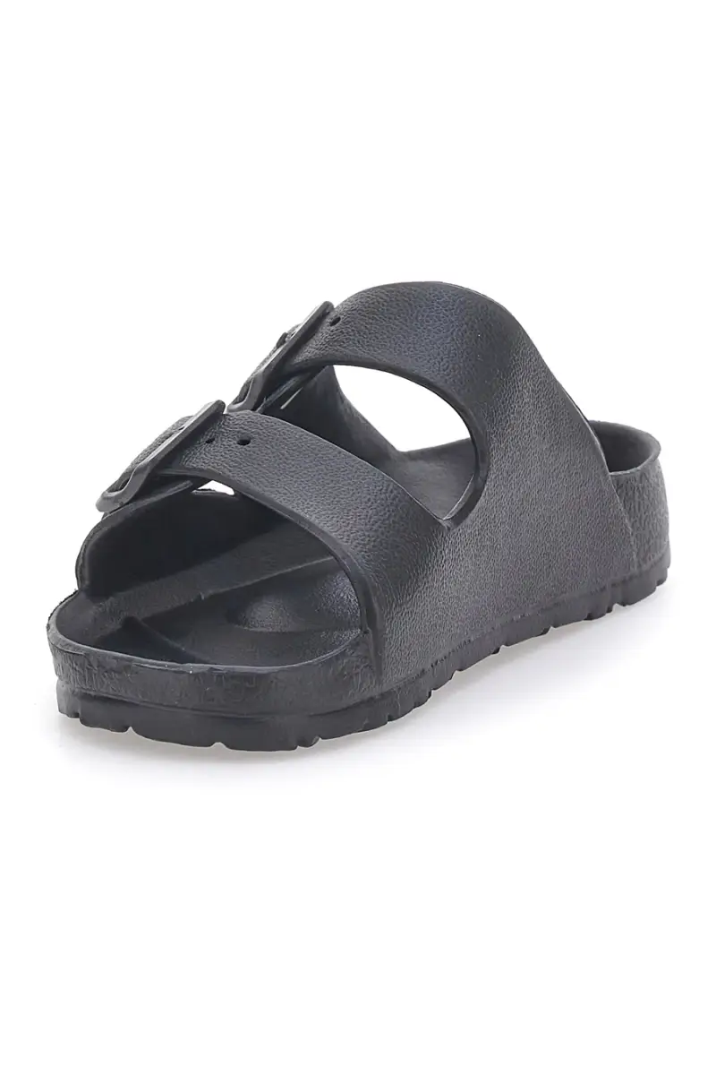 Ciabatte nere con fibbie e plantare preformato 2T2L 726 [NERO] miniatura 3