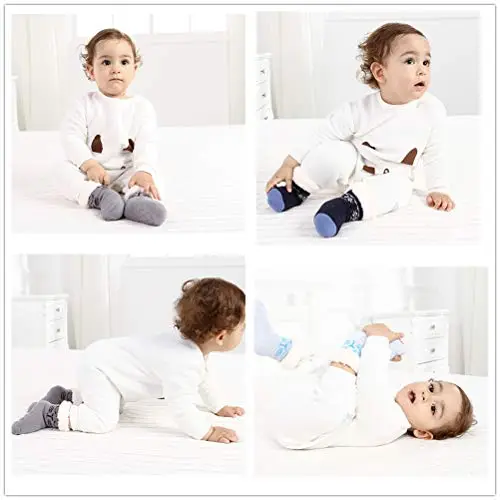 3 Paia Ragazzo del Bambino Calzini Antiscivolo in Cotone, Calzini Invernali per Bambini e Ragazzi Calzini di Natale per miniatura 2