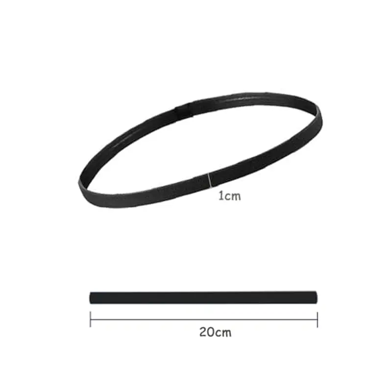 3 Pezzi Sportiva Fascia Capelli, Fascia Capelli Uomo, Fascia Elastico Capelli, Antiscivolo, Sottile, Nero?Uomo e Donna per Sport Bicicletta Jogging Yoga Basket Calcio Tennis miniatura 2