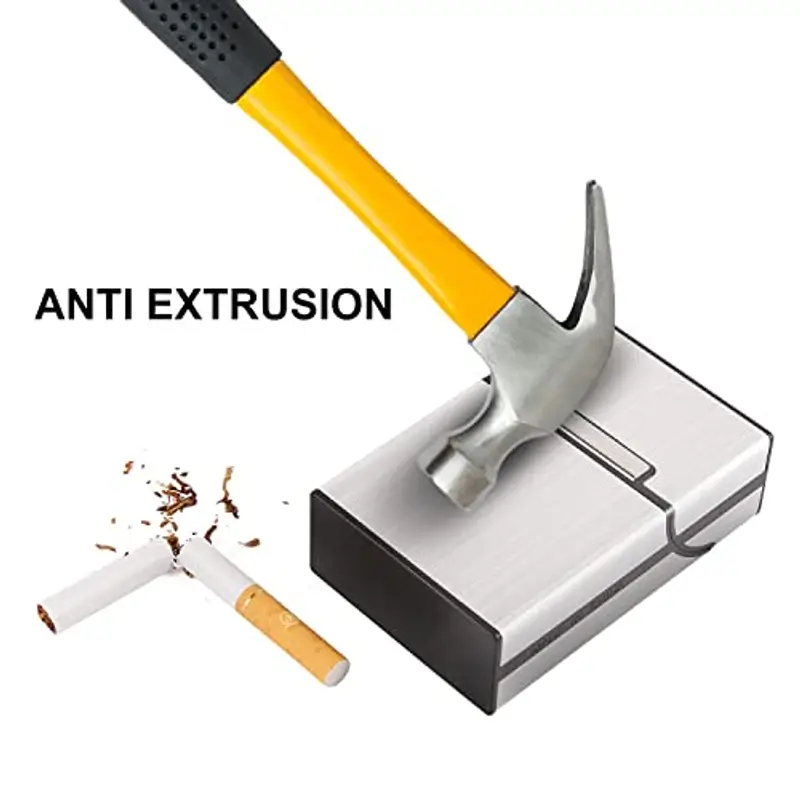 3 portasigarette in metallo con chiusura magnetica, portasigarette in alluminio, alloggiamento in plastica rinforzata e miniatura 2