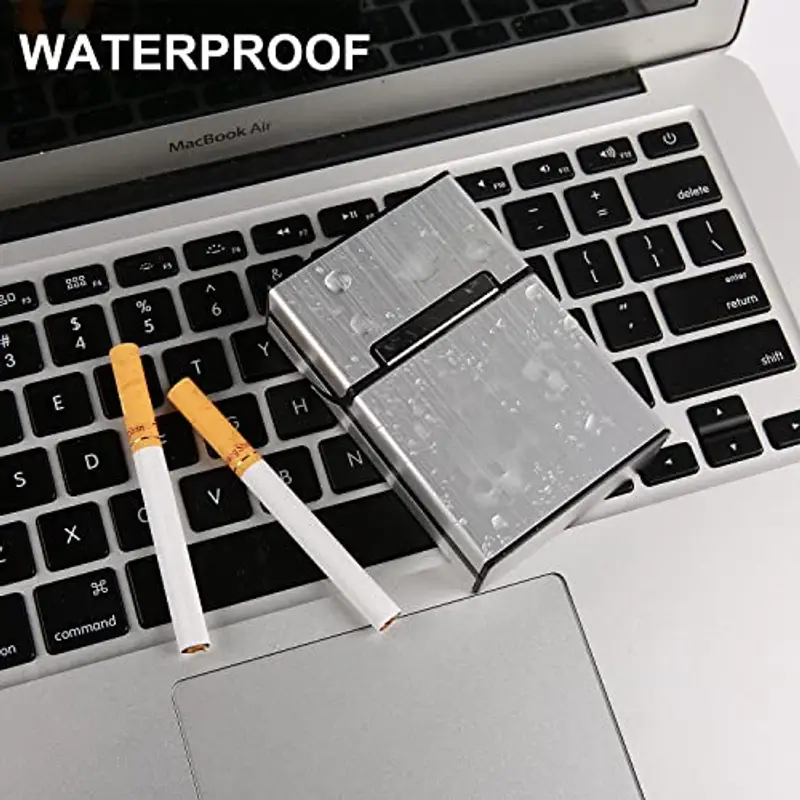 3 portasigarette in metallo con chiusura magnetica, portasigarette in alluminio, alloggiamento in plastica rinforzata e miniatura 3