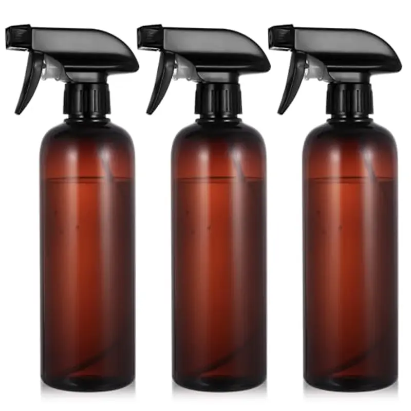 3 Pz 500ml Spruzzino Nebulizzatore Piante, Spruzzino per Piante Nebulizzatore Acqua, Bottiglie Flacone Spray Vuoto, Empty Spray Bottles Plastica Grilletto Spruzzatore per Pulizia Giardino(Marrone)