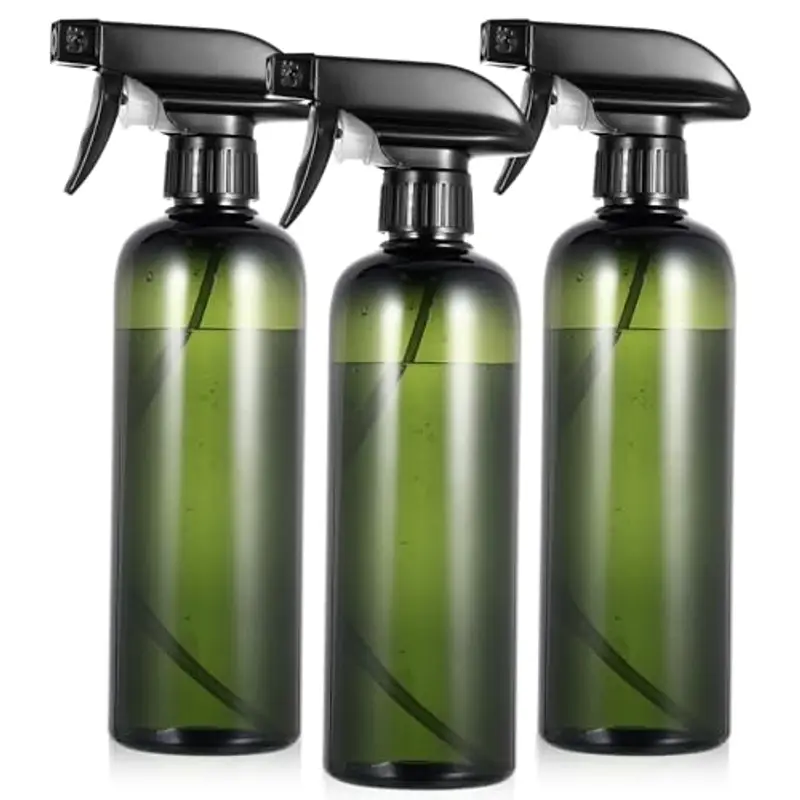 3 Pz 500ml Spruzzino Nebulizzatore Piante, Spruzzino per Piante Nebulizzatore Acqua, Bottiglie Flacone Spray Vuoto, Spray Bottles Plastica Grilletto Spruzzatore per Pulizia Giardino(Verde Scuro)