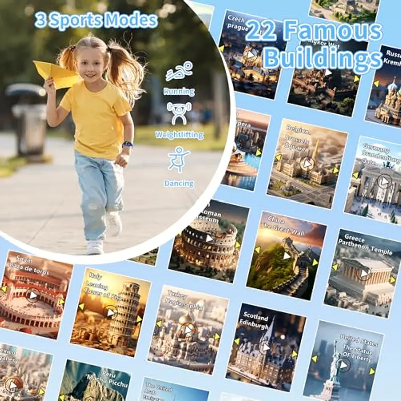 Moikmlih Smartwatch Bambina Blu 1911885 miniatura 3