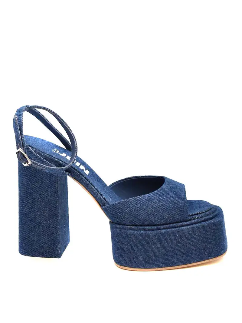 Sandali in denim Lavaggio scuro