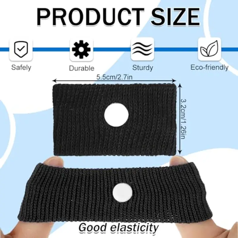 4 Paia Braccialetti Antinausea, Anti Nausea Digitopressione, Braccialetti Mal di Mare Bambini, Digitopressione Bracciale Anti-Nausea, Braccialetto per Cinetosi miniatura 2