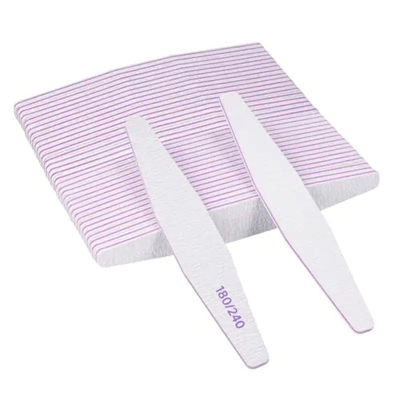 40 lime per unghie, lima per unghie professionale a doppio lato, riutilizzabile 180/240 grit per saloni di manicure, fai da te per nail ar