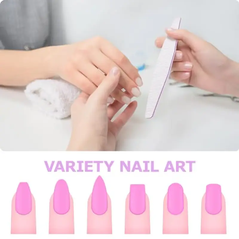 40 lime per unghie, lima per unghie professionale a doppio lato, riutilizzabile 180/240 grit per saloni di manicure, fai da te per nail ar miniatura 3