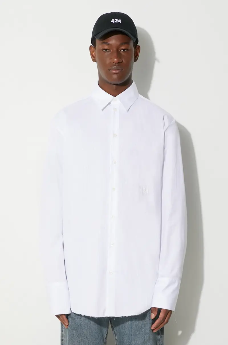 camicia uomo 35424E02R.236505 Bianco