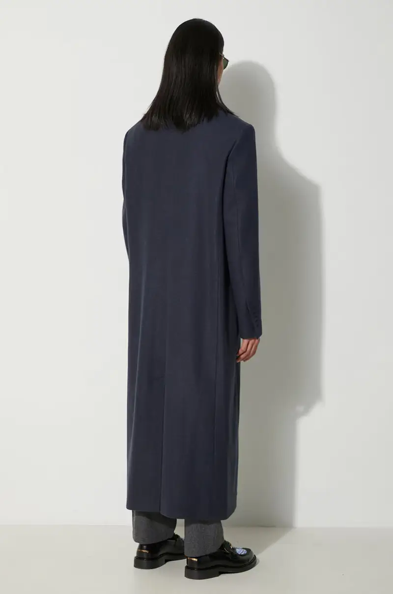 cappotto con aggiunta di lana 35424C01 236513 Blu navy miniatura 2