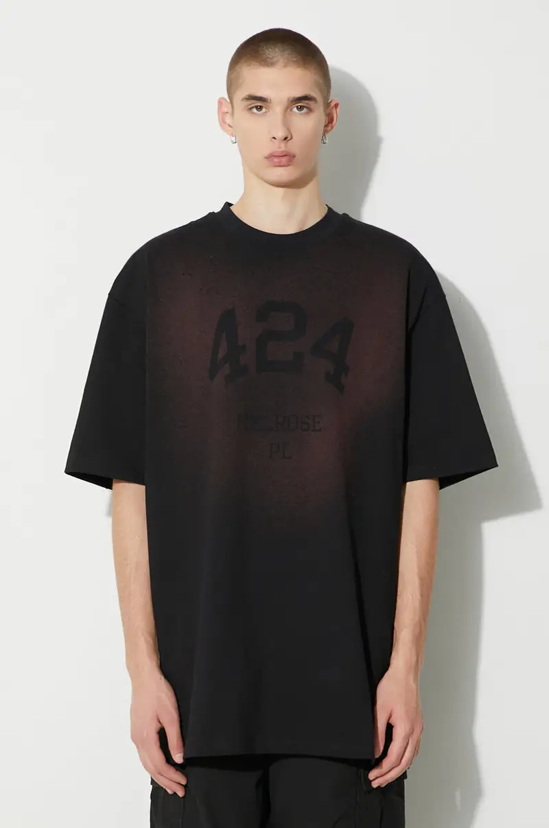 424 T-shirt Uomo Nero 2809761