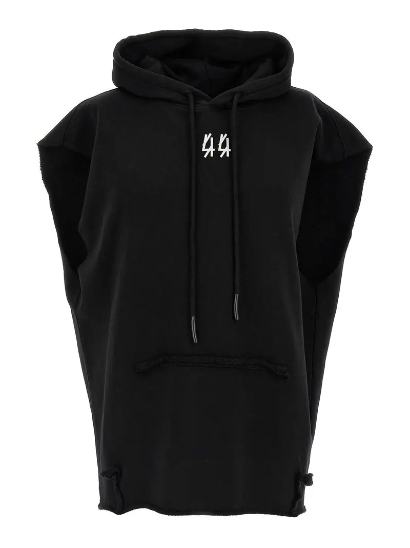 Felpa con cappuccio millepiedi Nero