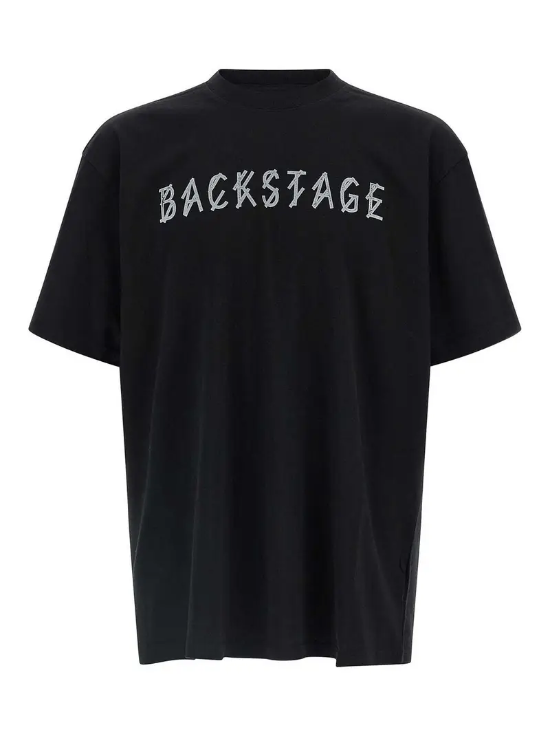 T-shirt nel backstage Nero