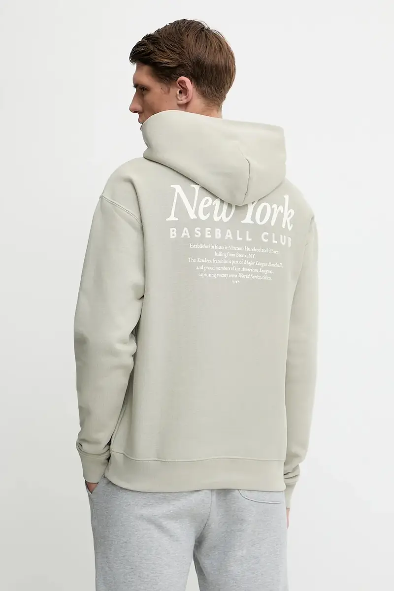 felpa MLB New York Yankees uomo colore beige con cappuccio BB017PMGVUJ656847F5