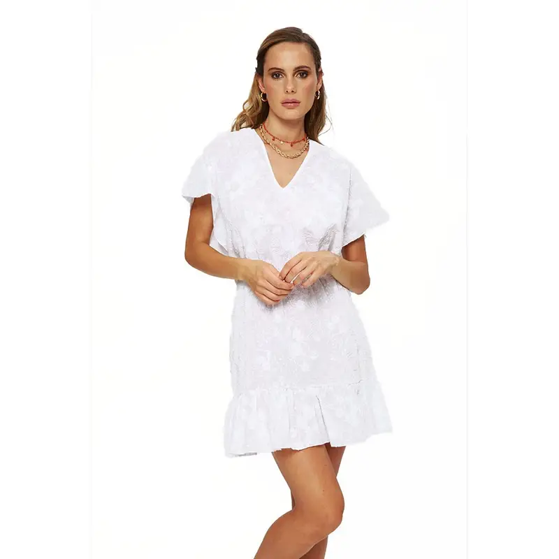 Abito Da Spiaggia Kaftano Bianco Donna M