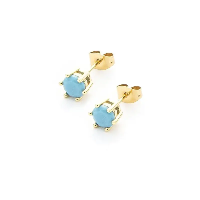 Orecchini Donna 4Us Cesare Paciotti Argento 925 Dorato Zircone Turchese 4Uor4917W