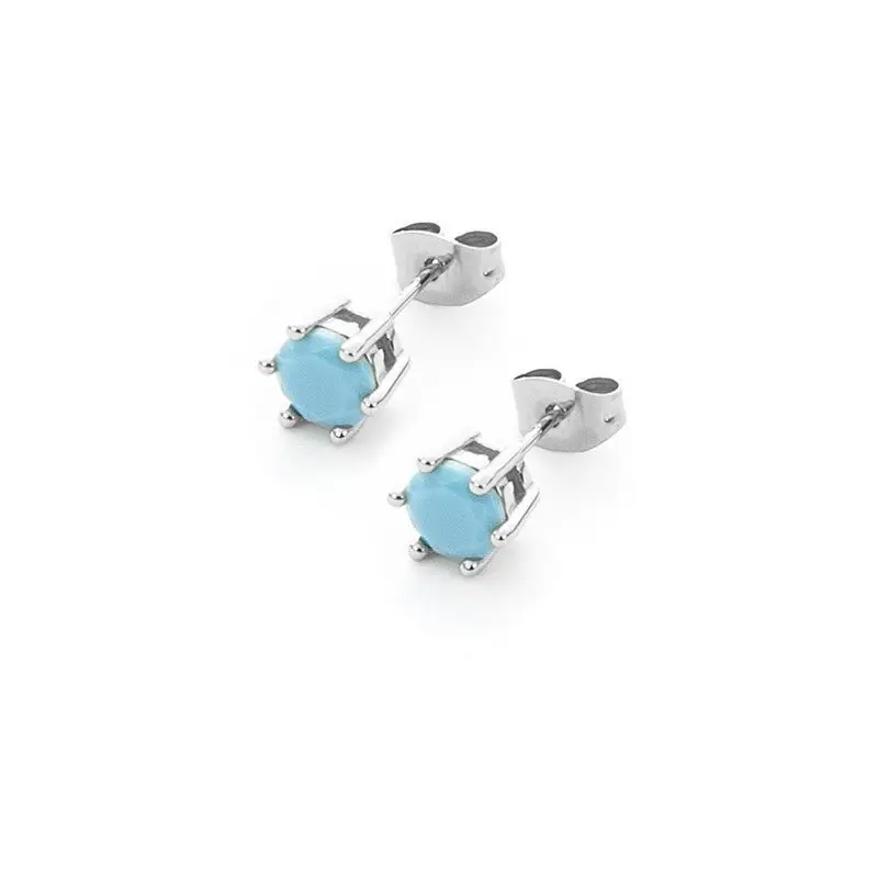 Orecchini Donna 4Us Cesare Paciotti Argento 925 Zircone Turchese 4Uor4915W