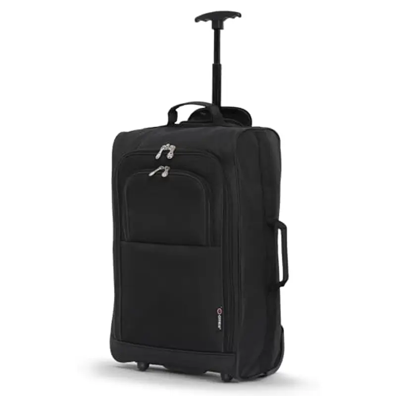 5 Cities Valigia Trolley Bagaglio A Mano, 55cm, 2 Ruote, 42L, Ultraleggero Cabina Da Viaggio, 1 pezzo