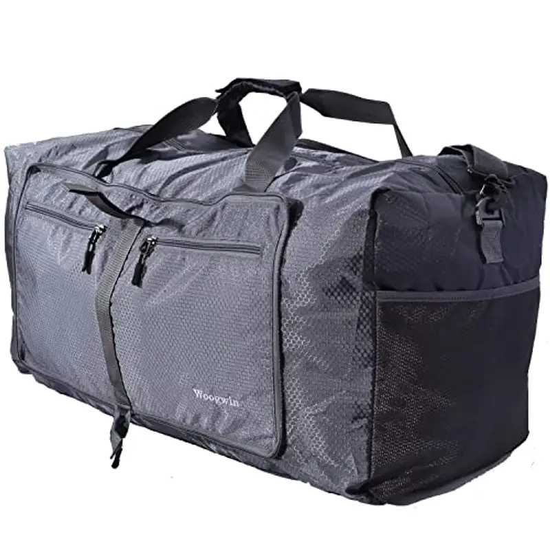 Ehsbuy Borsone da viaggio Uomo Grigio 1598956