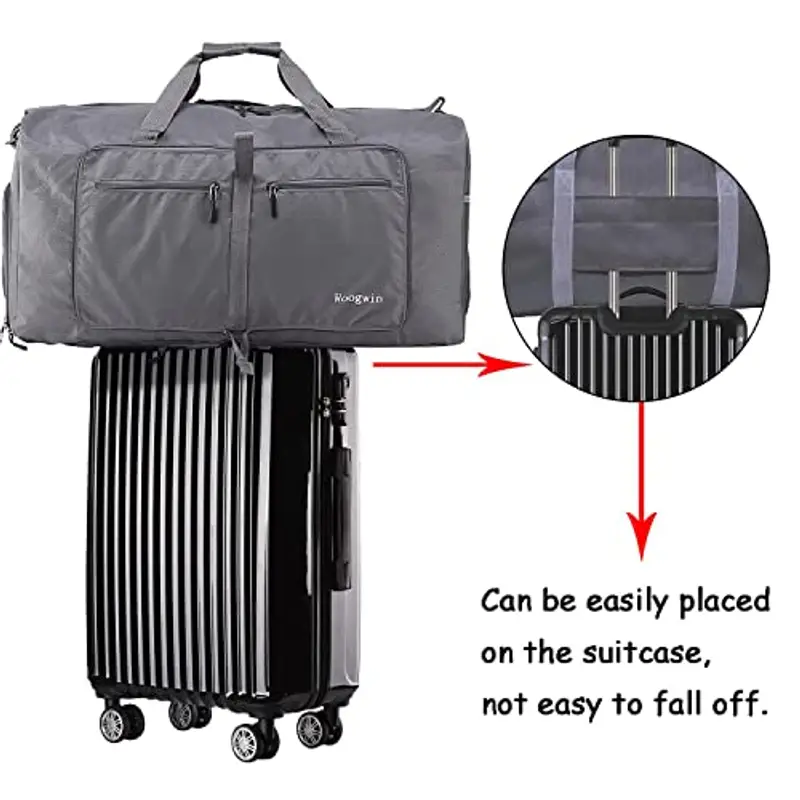 Ehsbuy Borsone da viaggio Uomo Grigio 1598956 miniatura 3