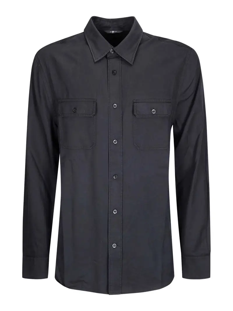 Camicia Militare Lyocell Nero