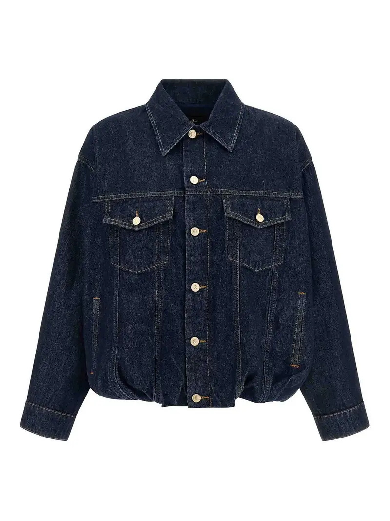 Giacca arricciata Blu