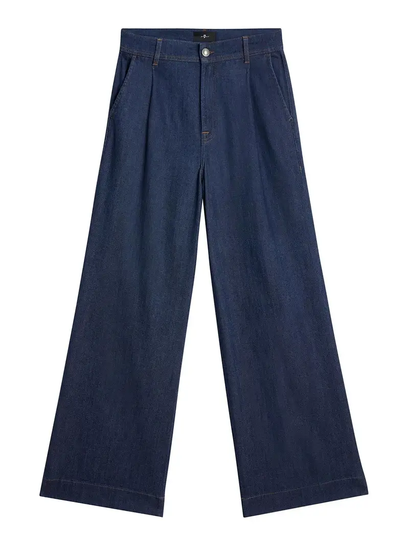 Pantaloni plinsettati Blu