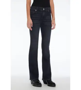 per donna JSWBC340SP Jeans bootcut neri a vita media (29), Nero, Casual Blu medio