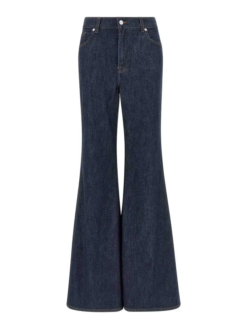 Retro Flare Jeans Blu