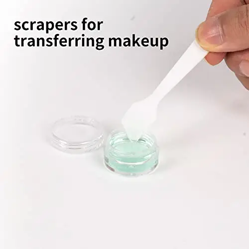 70 pezzi 5 ML contenitori cosmetici vuoti +6 pezzi di raschietto + 1 pezzo di flacone spray + 80 pezzi di miniatura 3