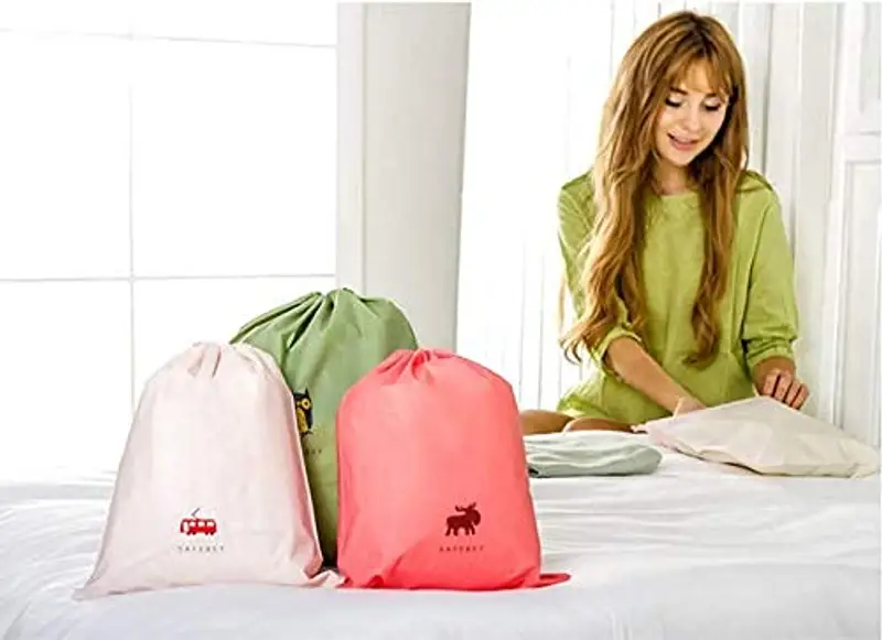 8 PCS Sacca Da Ginnastica, Impermeabile, Borsa Con Chiusura a Cordoncino, Sacchetto Sportivo Portatile a Spalla, Palestra Drawstring Bag miniatura 3