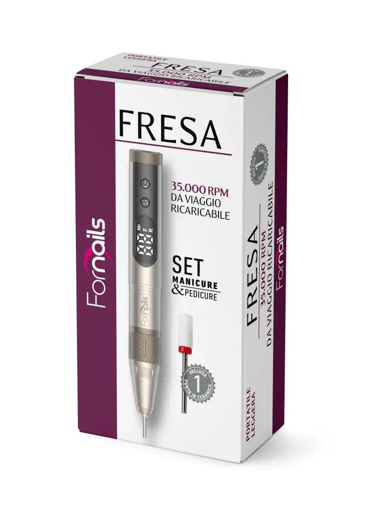 Fornails For Nails Fresa 35.000 Rpm da Viaggio Ricaricabile 1pz