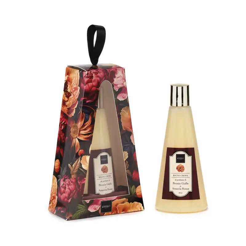 Biffoli Biffoli Bagno Crema Peonia Gialla e Arancia Rossa Cofanetto