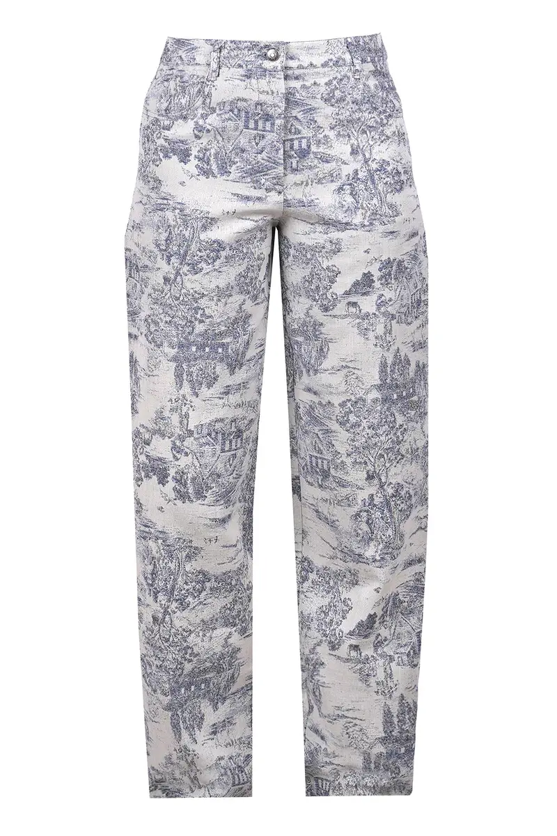 Pantalone - 470457 - Panna/Blu