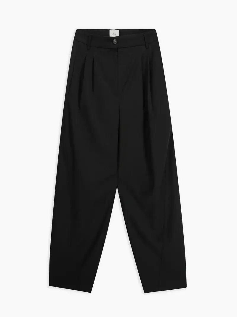 Pantalone Lorelai nero ampio con penches