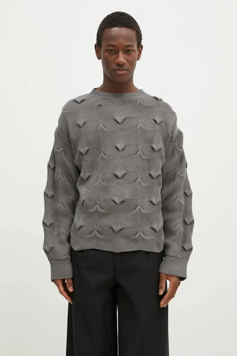 maglione in cotone Wyverne colore grigio 82243211