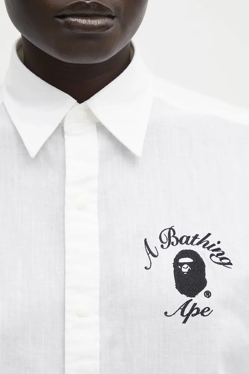 camicia in lino misto College donna colore bianco 001SHL302002L miniatura 4