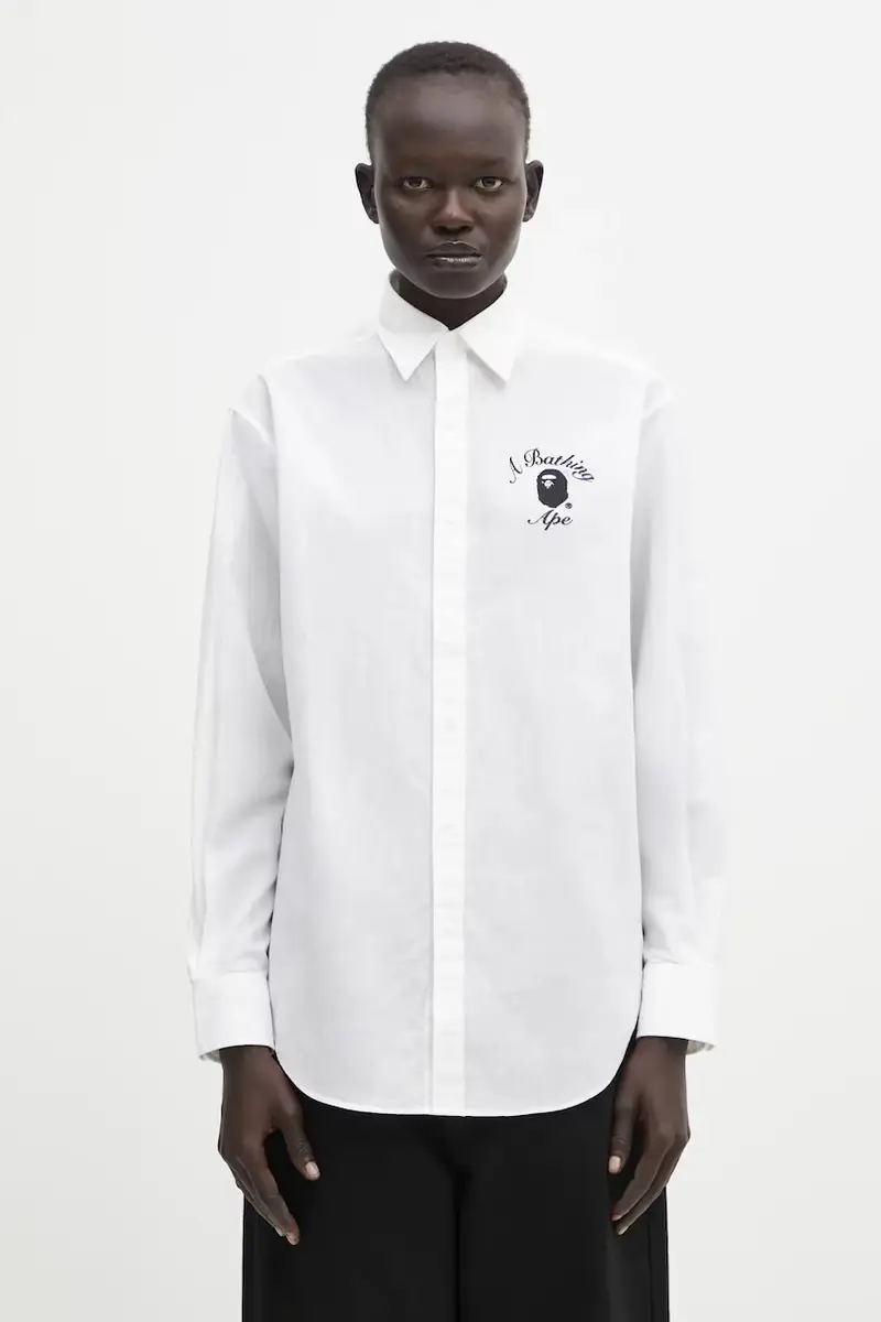 camicia in lino misto College donna colore bianco 001SHL302002L