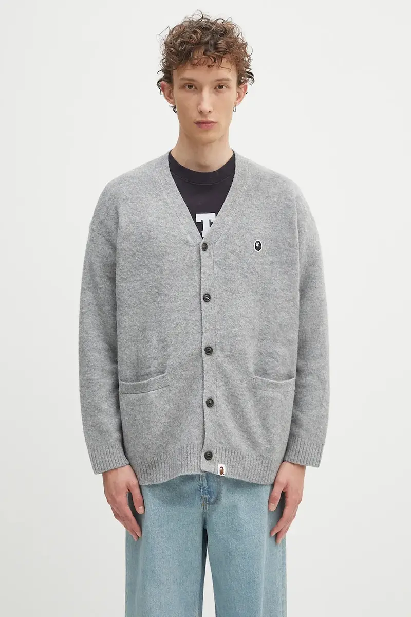 A Bathing Ape Cardigan Uomo Grigio 2250052
