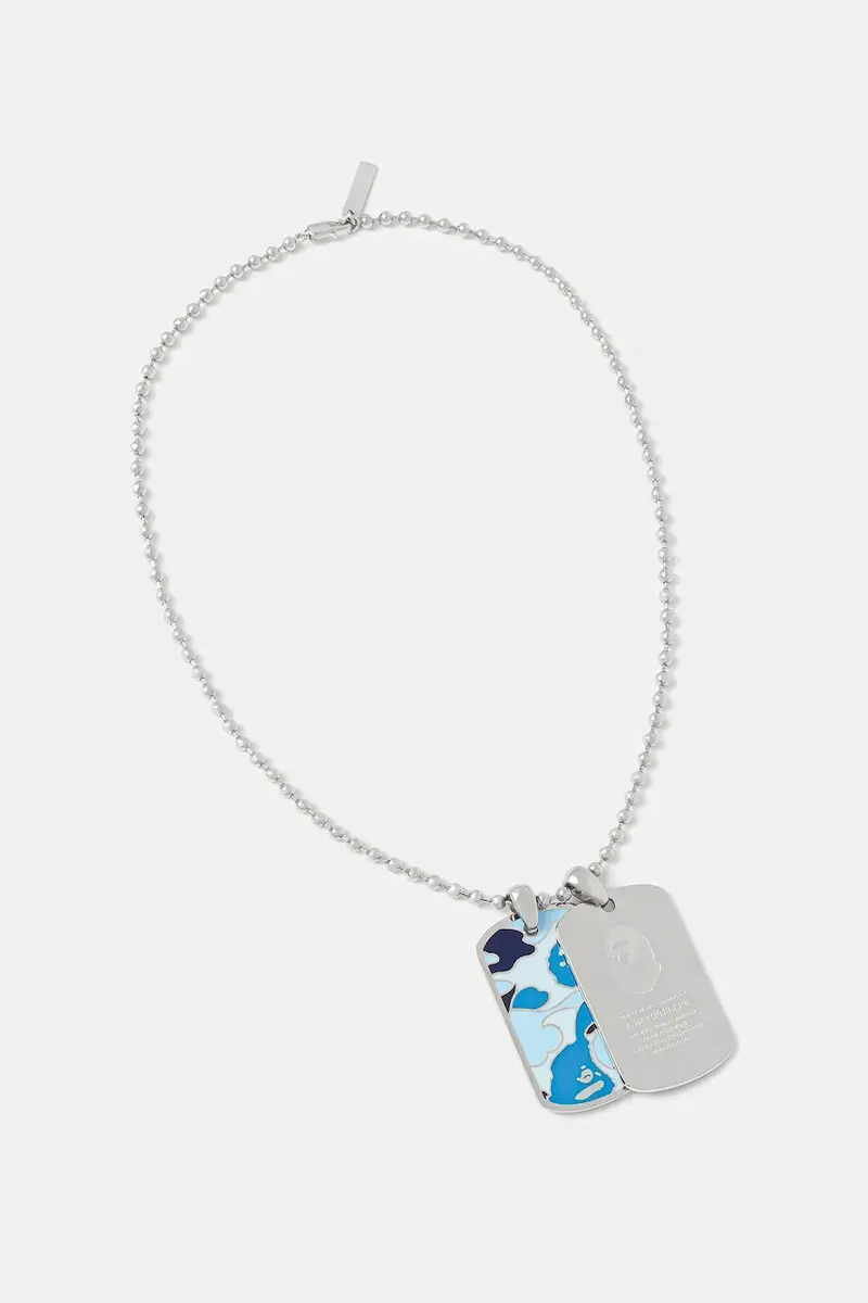 collana ABC camo dog tag uomo 1K80182002 Argento