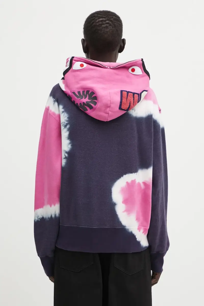 felpa Hand Dye Shark donna colore blu navy con cappuccio 001ZPL302008L miniatura 3