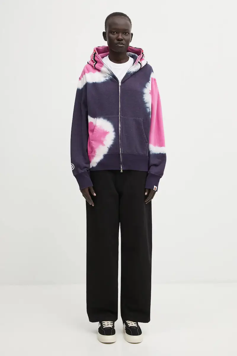 felpa Hand Dye Shark donna colore blu navy con cappuccio 001ZPL302008L miniatura 5